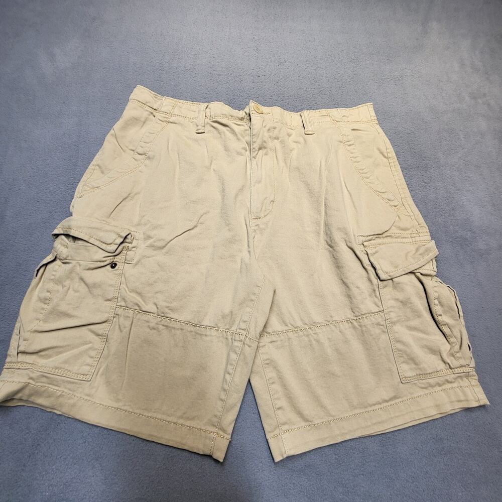 Arizona Cargo Shorts Mens 36 Beige Flex Classic Fit Stretch